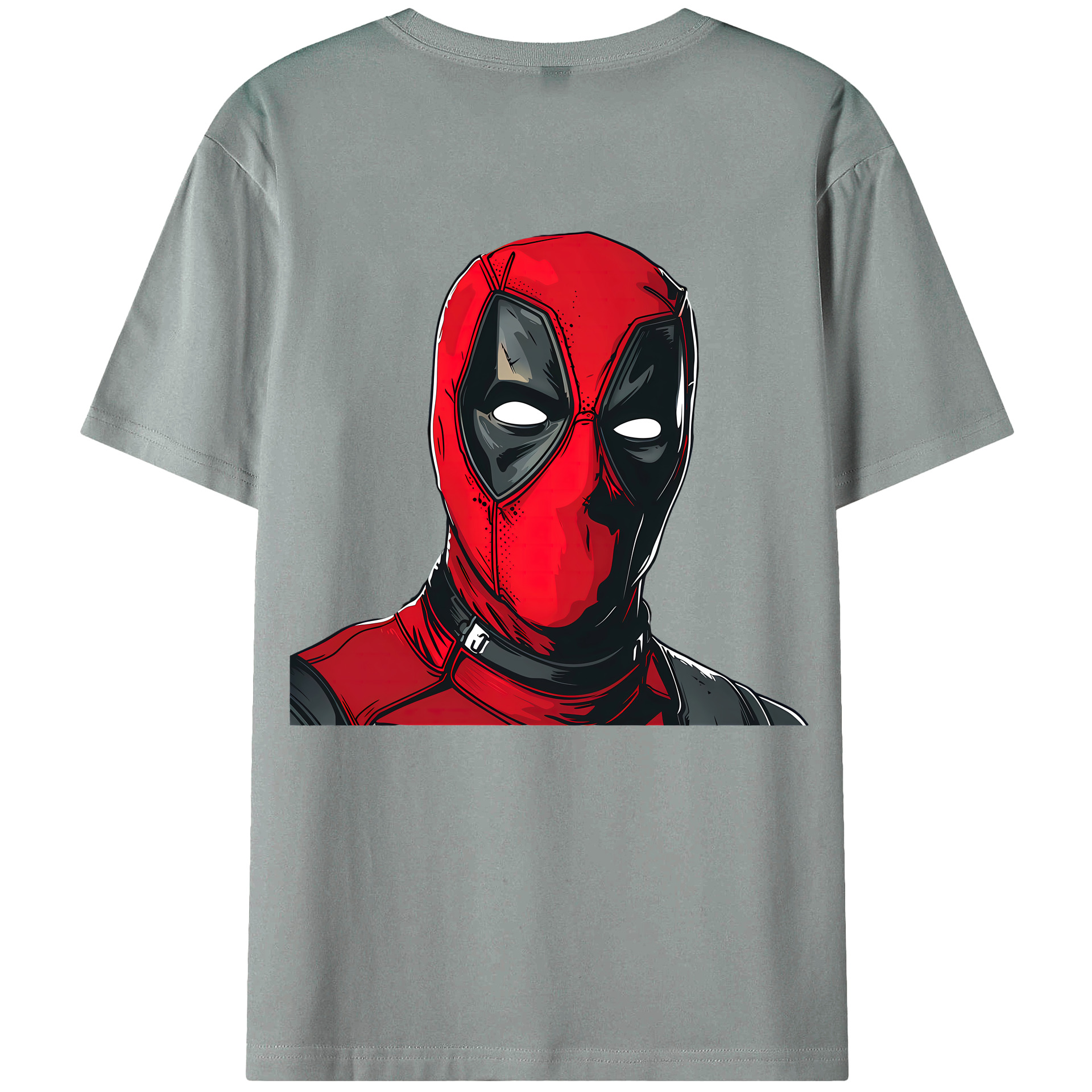 （画像用） Deadpool デッドプール 綿100％ メンズ半袖Tシャツ（バックプリント） 通気性